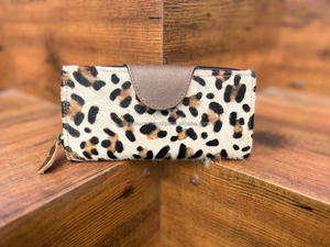 ใหม่จริงทําด้วยมือพิมพ์สัตว์ขนสัตว์หนังกระเป๋าสตางค์สูงขายหลายใช้ผู้ถือATMผู้หญิงที่ไม่ซ้ํากันวินเทจสไตล์หรูหราคลัทช์ - Product Image 2