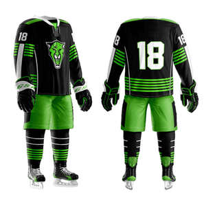 Uniformes de Hockey sobre Hielo Personalizados, Transpirables y Cómodos, con Estampado Completo 2026, en Poliéster, Servicio OEM, para Equipos Masculinos Adultos - Product Image 1