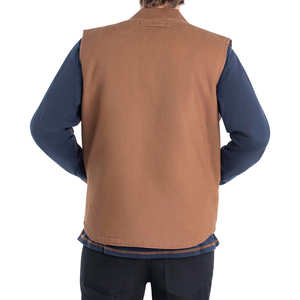 Lightweight Men Canvas <b>Vest</b> Thin Breathable Cotton Waistcoat Custom Logo Summer Outdoor Sports Sleeveless <b>Vest</b> For Men - Product Image 4
