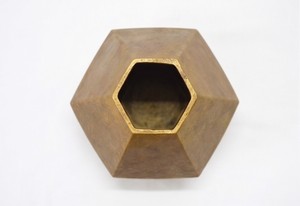 Fancy <b>Mini</b> Diamond Shape Bronze Color Hot Selling Powder Coated Antique Color Flower <b>Vase</b> Luxuries Style <b>Vase</b> for Luxuries Home - Product Image 5