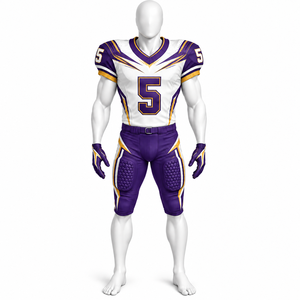 Conjunto de Pantalones y Camiseta de Fútbol Americano de Primera Calidad con Nombre de Marca Personalizado, Uniforme Transpirable de Poliéster con Estampado por Sublimación - Product Image 1