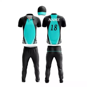 เสื้อคริกเก็ตแบบกำหนดเอง ชุดกีฬาซับลิเมชั่น ดีไซน์เรียบง่าย เสื้อโปโลเนื้อผ้าเบา - Product Image 1