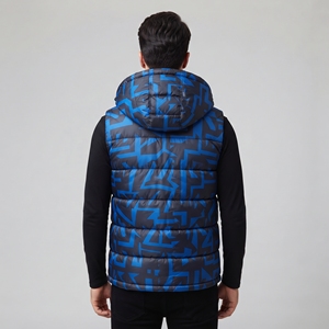 Trending Men's Insulated Camo Vest <b>Hooded</b> Winter Puffer <b>Gilet</b> Quilted Sleeveless Outdoor Jacket Warm Casual Outerwear - Product Image 6