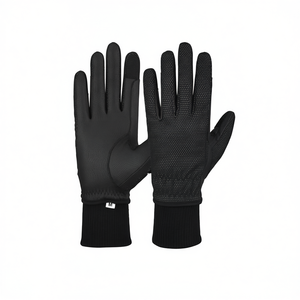 Guantes de Equitación Personalizados para Invierno, Impermeables, con Palma de Cuero Sintético Digital y Pantalla Táctil para el Dedo Índice - Product Image 2