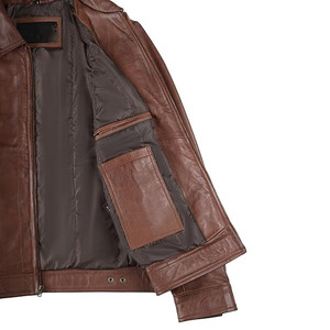 Chaqueta de cuero para hombre Comfortex International - Chaquetas de cuero de estilo clásico vintage de piel de cordero auténtica para hombre - Product Image 2