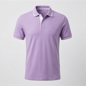 Men's <b>Navy</b> <b>Blue</b> Short Sleeve 100% Polyester Pique for <b>Shirt</b> Casual Breathable Anti-Wrinkle Regular Fit Solid Knitted Design - Product Image 1