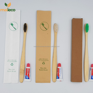 แปรงสีฟันไม้ไผ่ธรรมชาติย่อยสลายได้แปรงสีฟันออร์แกนิกสำหรับโรงแรมแปรงสีฟัน100% เป็นมิตรต่อสิ่งแวดล้อม - Product Image 5