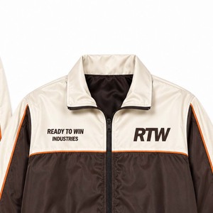 ชุดวอร์ม Ready To Win Industries สีครีม-น้ำตาล แขนยาว ซิปหน้า สปอร์ต โพลีเอสเตอร์ สำหรับผู้ใหญ่ ใส่ได้ทั้งชายและหญิง ฤดูใบไม้ร่วง - Product Image 5