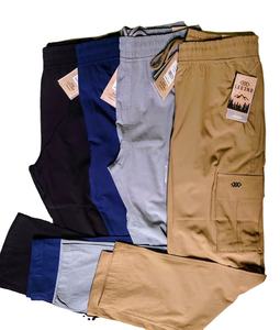 กางเกงวอร์มผ้าแคนวาสแปนเด็กซ์สำหรับผู้ชาย, กางเกงกีฬาลำลองกันรอยยับเอวกลางน้ำหนักเบา - Product Image 1