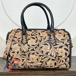 Bolsa de Viaje de Cuero Repujado Hecha a Mano de 15 Pulgadas, con Cierre de Cremallera Personalizado, para Viajes de Negocios o Uso Personal, Venta al Por Mayor - Product Image 1