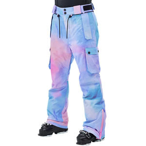 Snow Ski Pants Heated Printed 10,000mm Waterproof Breathable Eco-Friendly <b>Fleece</b> <b>Lined</b> Softshell Winter Outdoor <b>Trousers</b> Skiing - Product Image 1