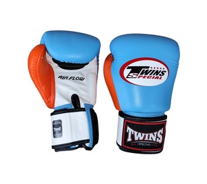 Gants de boxe faits main Twins Air Flow en cuir rouge, noir et jaune pour l'entraînement et le sparring - Prix de gros - Product Image 5