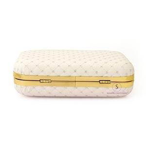 Elegant Indian Handmade Women's Embroidered Sequins Design Clutch Purse Evening Clutch <b>Bag</b> with Detachable Chain Strap for women - Product Image 5