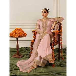 Traje de Fiesta de Diseñador con Pantalón y Dupatta para la Madre de la Novia - Product Image 5