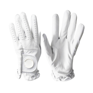 White Leather <b>Golf</b> Glove Breathable Outdoor Sports Left Right Hand - Product Image 5