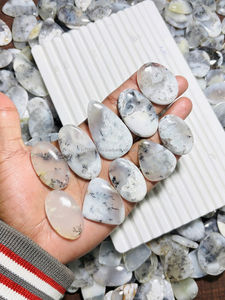 Cabochons d'agate dendritique 100% naturels, magnifiques perles de pierres précieuses en cristal en vrac pour la fabrication de bijoux, approvisionnement en gros d'agate - Product Image 4