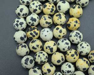 Jaspe Dálmata Natural, Corte Redondo Facetado, Calibrado, Piedra Preciosa Suelta Sin Tratar, Certificada, Lote al por Mayor de Cuentas para Joyería - Product Image 2