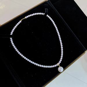 Collier en perles naturelles de style étoile de haute qualité pour filles, chaîne de clavicule bleu mer, pendentif tendance - Product Image 3