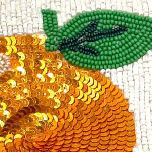 Peach Design Beaded Pouch Handmade <b>Sequin</b> Coin Purse Custom Embroidery Clutch Zipper Flowers Evening Party Bag Wholesale Girls - Product Image 2