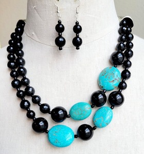 Collar de Moda con Cuentas de Resina, Diseño de Luna y Perlas de Imitación, Unisex, para Bodas y Fiestas - Product Image 3