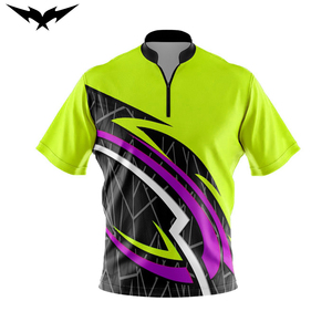 Custom Made Sublimation Short Sleeve High Quality Team <b>Bowling</b> Jerseys Shirts Breathable Polyester Stretch Slim Fit Quick Dry - Product Image 5