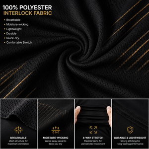 Ensemble de maillots de football X Men à manches courtes, col rond, imprimé géométrique, polyester, séchage rapide, respirant, pour toutes les saisons, vêtements de sport OEM/ODM - Product Image 3