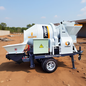Hamac - Mezcladora de Cemento Industrial Montada en Remolque, Mezcladora de Concreto Móvil Portátil con Bomba HBT-15-10-45 62/72/85/92kW - Product Image 3