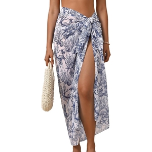 Pareo de Playa Ajustable para Mujer, con Cintura Ajustable, de Chifón Transparente, para el Verano - Product Image 1