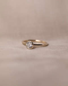 Bague de fiançailles/mariage vintage en or jaune 14 carats avec diamant de culture IGI/GIA, or blanc fin unisexe, pour anniversaire, digne d'une fête - Product Image 3