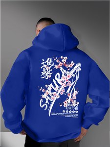 Distressed Wash Plus Size Men <b>Gothic</b> Print <b>Hoodie</b> Sweatshirt Long Sleeve Pullover Streetwear Custom Logo OEM ODM - Product Image 1
