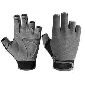 Gants de pêche en polyester demi-doigts en gros, impression personnalisée, marque personnalisée, respirants, antidérapants, anti-UV, fermeture auto-agrippante - Product Image 1