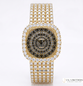 Montre bracelet de luxe pour femme Piagett Diamond Fashion Alloy, boîtier carré en or jaune 25 mm, quartz analogique - Product Image 1