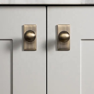 Designer <b>Brushed</b> Brass Cabinet Knob <b>Gold</b> Finished Modern Furniture Hardware <b>Kitchen</b> Darwer Dresser Door Home Hotel Office Pulls - Product Image 4