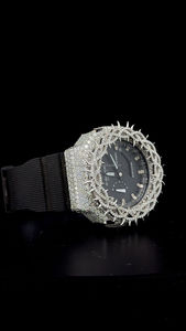 Reloj GShock GA-2100 Personalizado con Diamantes de Imitación, Bisel de Espinas, Esfera Negra, Reloj de Lujo Estilo Hip Hop para Hombre - Product Image 6