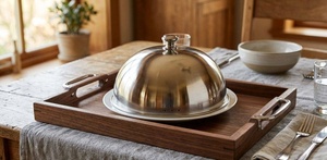 Plato para Mantequilla de Acero Inoxidable con Tapa de Cúpula, Tazón para Servir con Asas, Apilable, Vajilla para Restaurante, Hotel, Comedor - Product Image 2