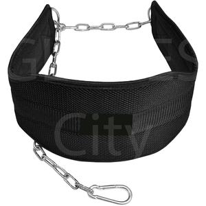 Ceinture de musculation en néoprène noire avec chaîne pour la musculation, GANTS City Pull up Strength Training Load Dip Belt 2025 - Product Image 1