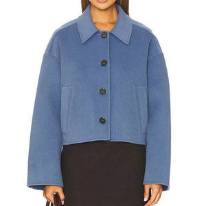High Quality Customizable Women's <b>Men's</b> Casual Sherpa <b>Winter</b> <b>Jacket</b> Stand Collar button Closure <b>Waterproof</b> Windproof 100% Cotton - Product Image 4
