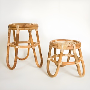 Estante de exhibición de cubo de flores para interiores, soporte de planta de mimbre natural, jardinera de ratán para decoración del hogar - Product Image 6