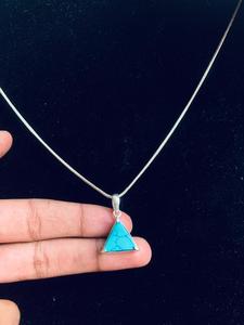 Gold Plated Turquoise Fancy Shape Both Side Flat Gemstone Classic Engagement Layered Link Necklace Party Super Quality - Product Image 3