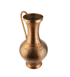 Carafe à eau en cuivre pur avec un design traditionnel fait main pour le stockage quotidien de l'eau potable et une utilisation dans un style de vie sain - Product Image 3