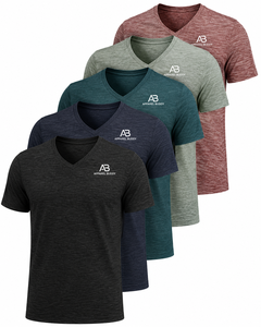 เสื้อยืดแขนสั้นผู้ชายแบรนด์ AMY ผ้าฝ้าย 100% ทรงปกติ รับสกรีนโลโก้ ขายส่ง - Product Image 1