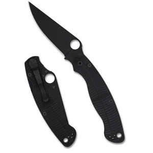 Couteaux pliants noirs avec lame à bord brut revêtue de noir, manche ergonomique texturé, trou d'ouverture pour le pouce et pochette métallique - Product Image 2