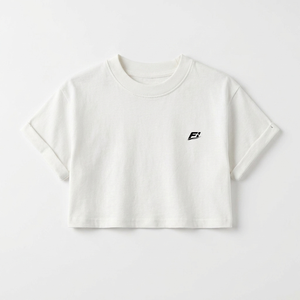 Breathable Crop Top Neckline Sports Custom DTG Printed women's shirt 100% Cotton OEM Women's <b>Athletic</b> Cropped Tshirt Stretch Fit - Product Image 5