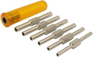 PRAZTECH ®   Kit d'outils de démontage du ressort de montre |   6 clés à double extrémité (12 tailles) |   Outil de démontage de moyeu de montre - Product Image 2