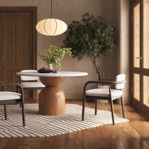 Midcentury Modern <b>Upholstered</b> Dining <b>Chair</b> With Wood Legs And Wool Cushion For Home Or Commercial Use - Product Image 2
