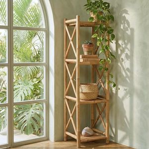 Estante de Bambú Independiente, Estante de Almacenamiento de Bambú Natural, Organizador Multifuncional para el Hogar, Baño, Sala de Estar - Product Image 6