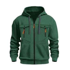Sudadera con capucha de forro polar para hombre, 100% poliéster, corte holgado, manga larga, antipilling, color liso, informal, venta al por mayor - Product Image 4