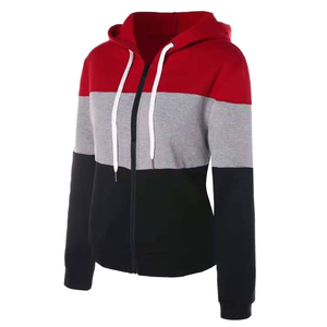 Custom Color Women's Hooded Autumn Hoodies Sweatshirts 100% Polyester Cheap Price <b>Zipper</b> High Quality Wholesale Quick Dry - Product Image 5