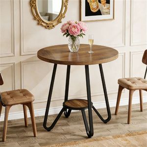 Round <b>Small</b> <b>Kitchen</b> Dining <b>Table</b> for Coffee and Conference Use - Product Image 2