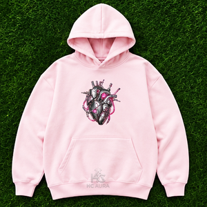 Sweat à capuche en polaire rose bébé de qualité supérieure, couleur unie, manches régulières, vêtement d'hiver unisexe, logo personnalisé - Product Image 1